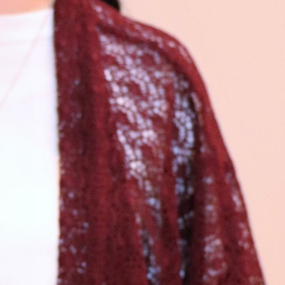 Maroon Sheer Beach Cover - Picture 3 of 3